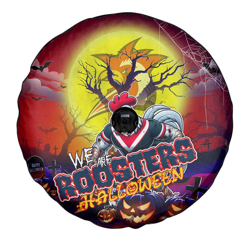 We Are Roosters Halloween Spare Tire Cover Pumpkin Scary Spooky Season - Aussie Hoodie