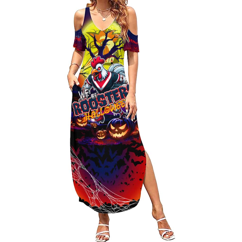 We Are Roosters Halloween Summer Maxi Dress Pumpkin Scary Spooky Season - Aussie Hoodie