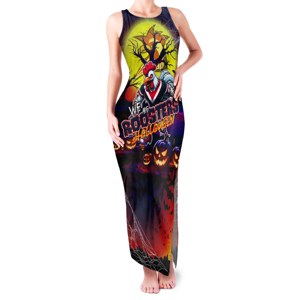 We Are Roosters Halloween Tank Maxi Dress Pumpkin Scary Spooky Season - Aussie Hoodie