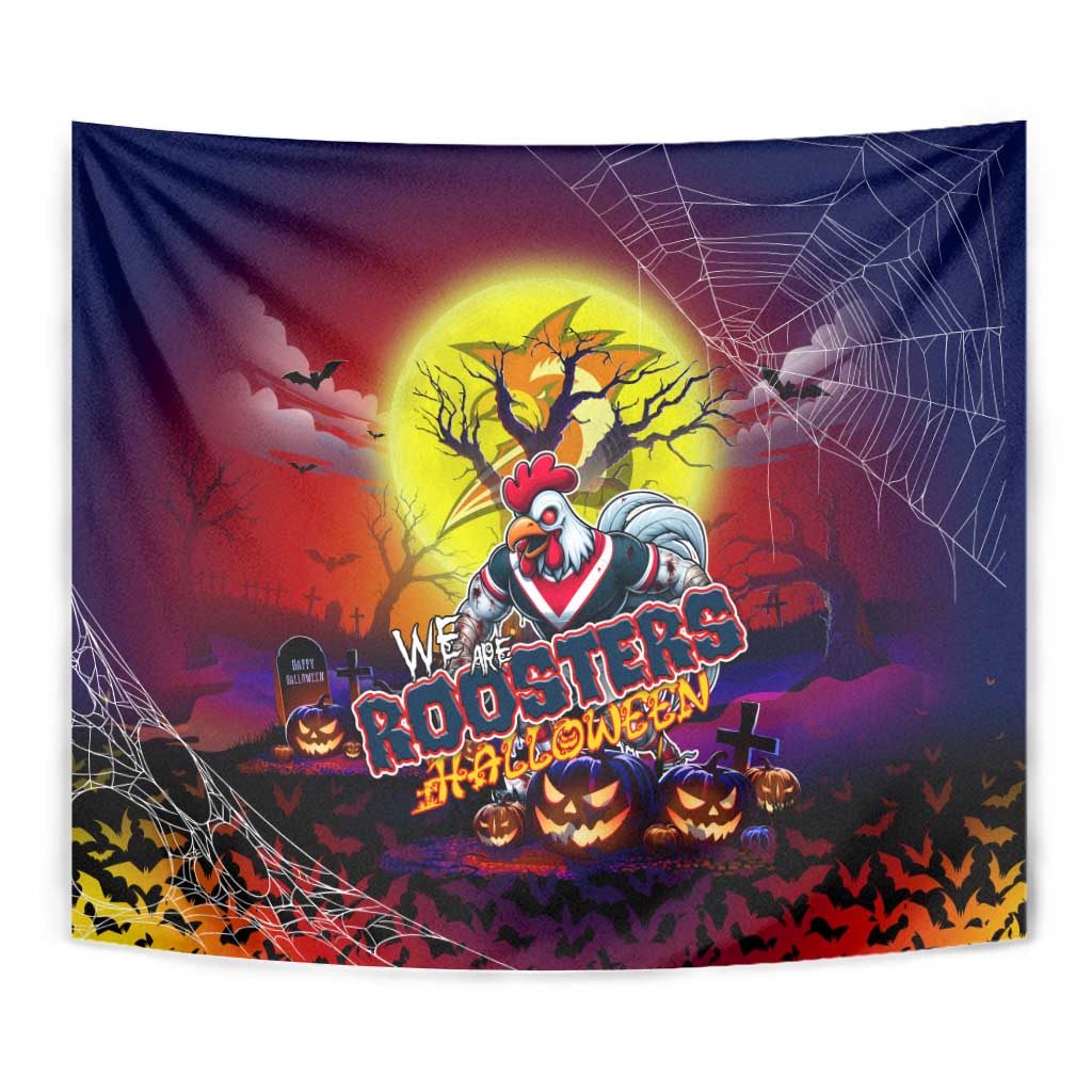 We Are Roosters Halloween Tapestry Pumpkin Scary Spooky Season - Aussie Hoodie