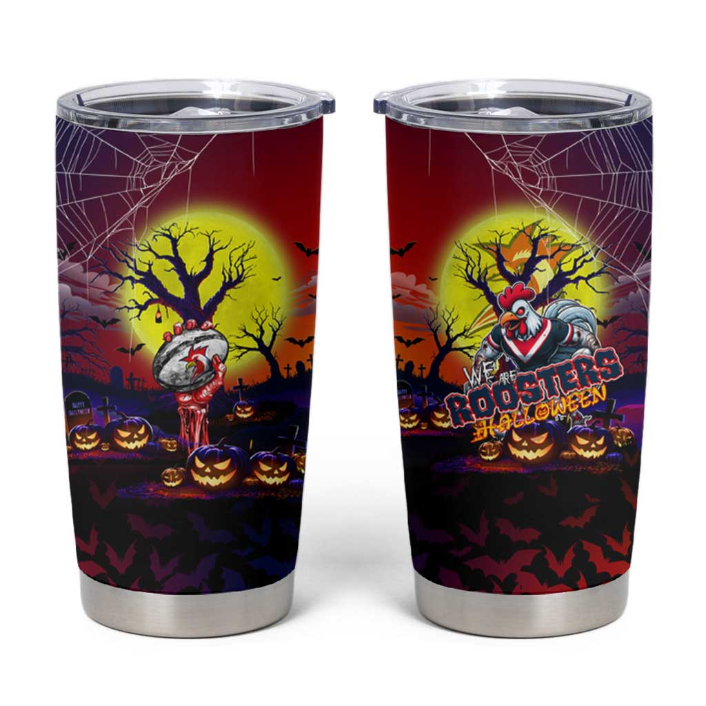 We Are Roosters Halloween Tumbler Cup Pumpkin Scary Spooky Season - Aussie Hoodie