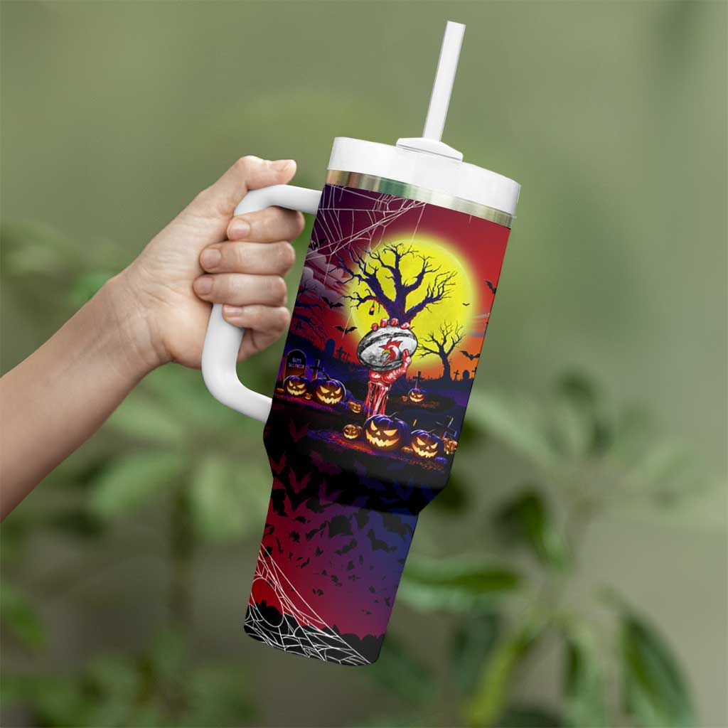 We Are Roosters Halloween Tumbler With Handle Pumpkin Scary Spooky Season - Aussie Hoodie