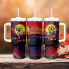 We Are Roosters Halloween Tumbler With Handle Pumpkin Scary Spooky Season - Aussie Hoodie
