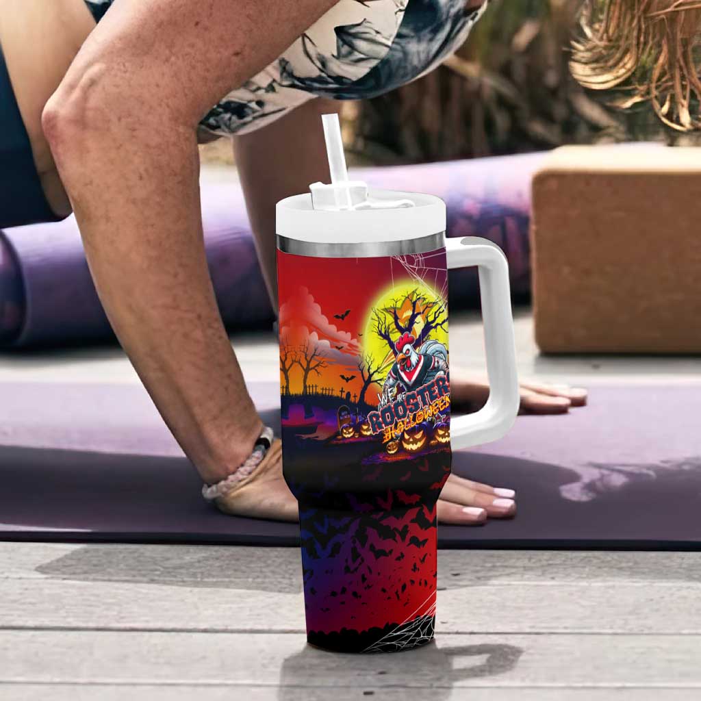 We Are Roosters Halloween Tumbler With Handle Pumpkin Scary Spooky Season - Aussie Hoodie