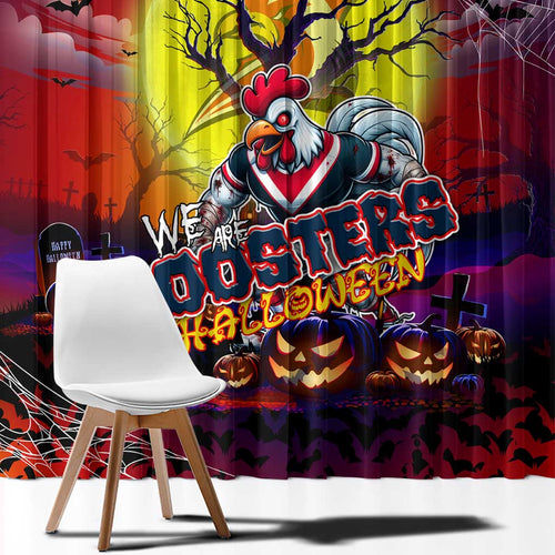 We Are Roosters Halloween Window Curtain Pumpkin Scary Spooky Season - Aussie Hoodie