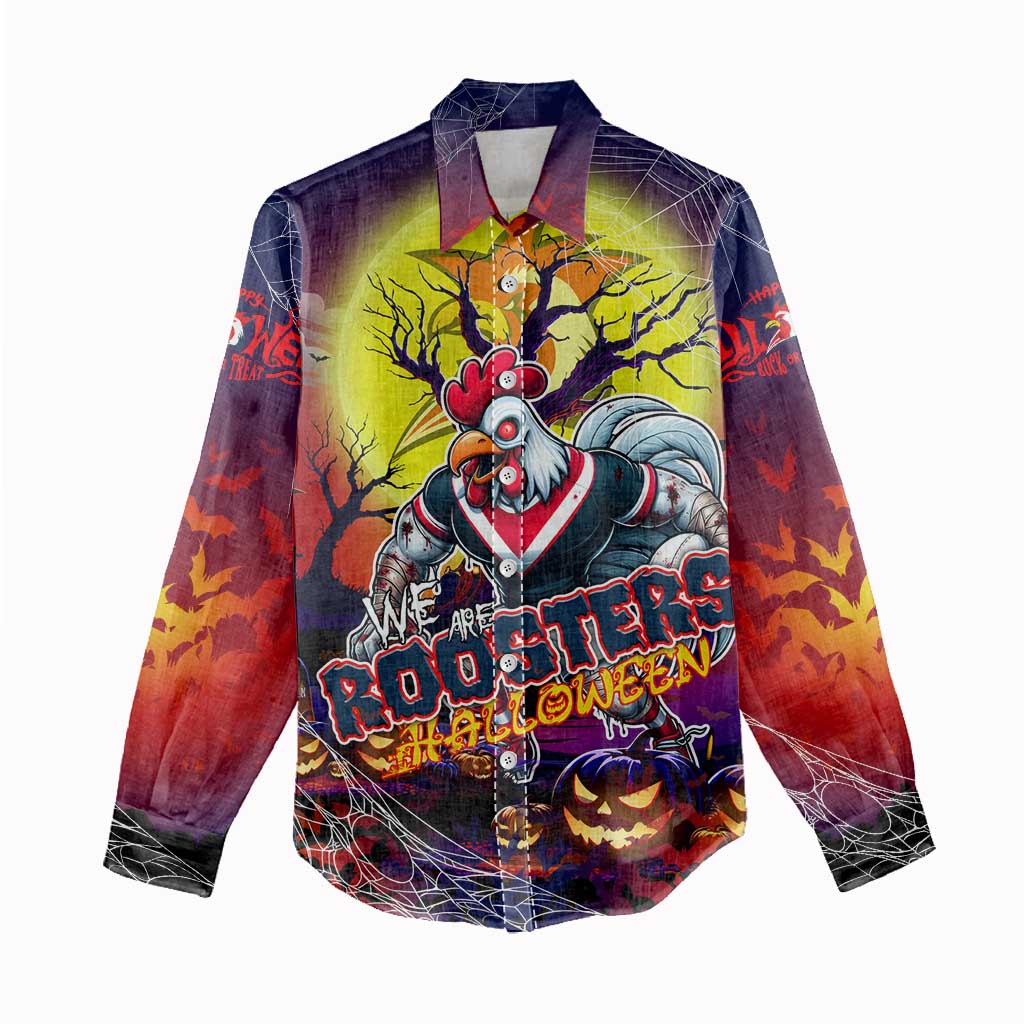 We Are Roosters Halloween Women Casual Shirt Pumpkin Scary Spooky Season - Aussie Hoodie