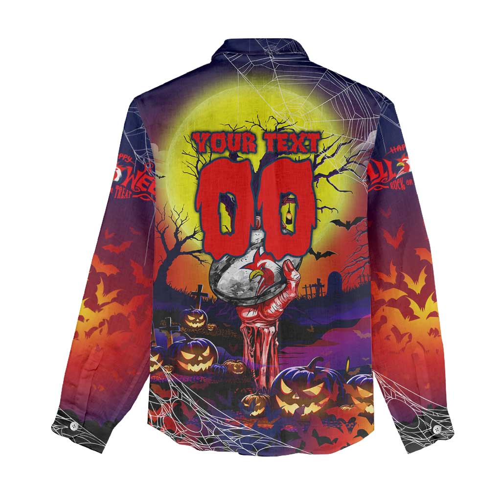 We Are Roosters Halloween Women Casual Shirt Pumpkin Scary Spooky Season - Aussie Hoodie