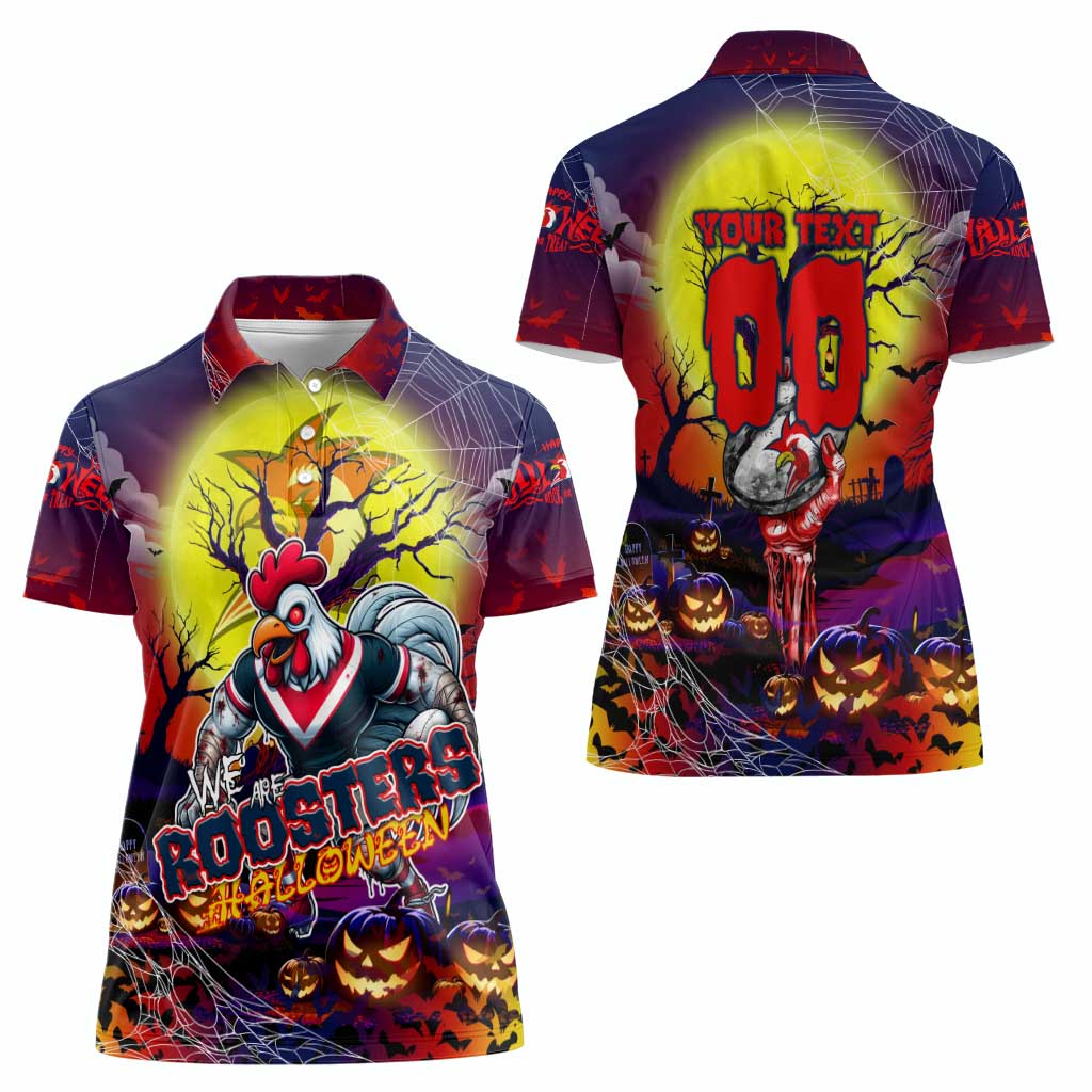 We Are Roosters Halloween Women Polo Shirt Pumpkin Scary Spooky Season - Aussie Hoodie