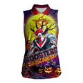 We Are Roosters Halloween Women Sleeveless Polo Shirt Pumpkin Scary Spooky Season - Aussie Hoodie