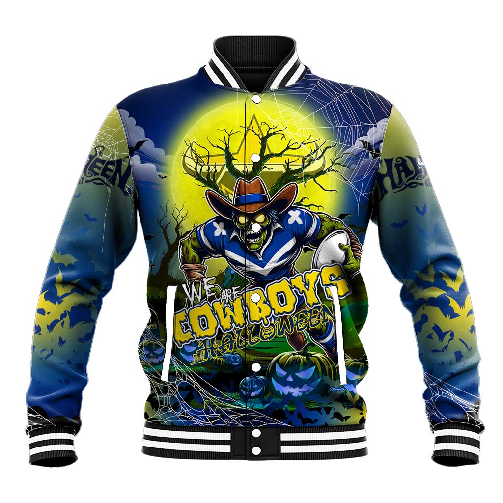 We Are Cowboys Halloween Baseball Jacket Pumpkin Scary Spooky Season - Aussie Hoodie