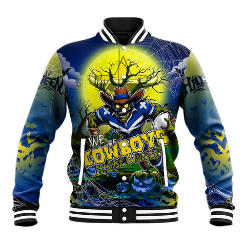 We Are Cowboys Halloween Baseball Jacket Pumpkin Scary Spooky Season - Aussie Hoodie