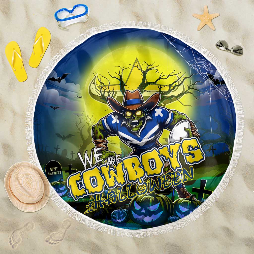 We Are Cowboys Halloween Beach Blanket Pumpkin Scary Spooky Season - Aussie Hoodie