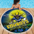 We Are Cowboys Halloween Beach Blanket Pumpkin Scary Spooky Season - Aussie Hoodie