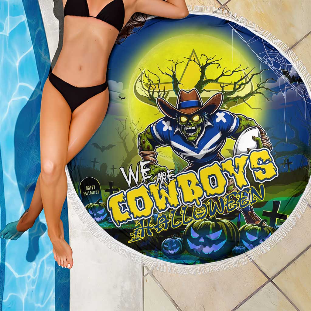 We Are Cowboys Halloween Beach Blanket Pumpkin Scary Spooky Season - Aussie Hoodie