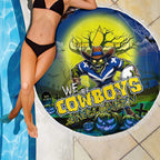 We Are Cowboys Halloween Beach Blanket Pumpkin Scary Spooky Season - Aussie Hoodie