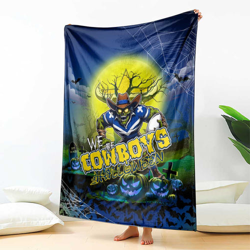 We Are Cowboys Halloween Blanket Pumpkin Scary Spooky Season - Aussie Hoodie