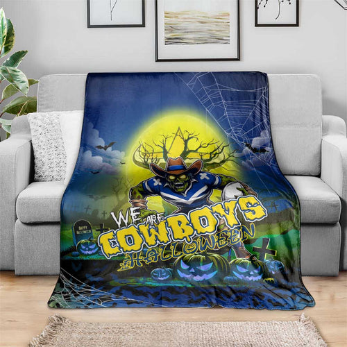 We Are Cowboys Halloween Blanket Pumpkin Scary Spooky Season - Aussie Hoodie