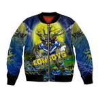 We Are Cowboys Halloween Bomber Jacket Pumpkin Scary Spooky Season - Aussie Hoodie