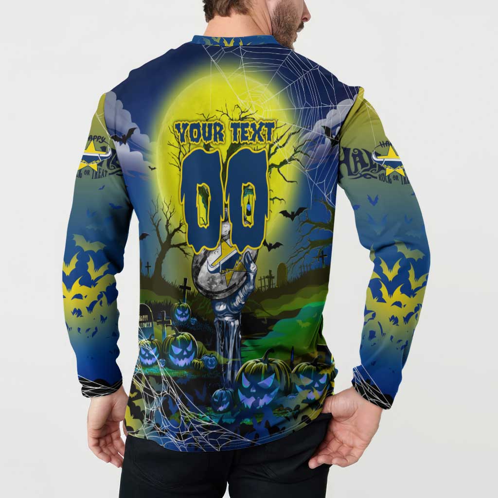 We Are Cowboys Halloween Button Sweatshirt Pumpkin Scary Spooky Season - Aussie Hoodie