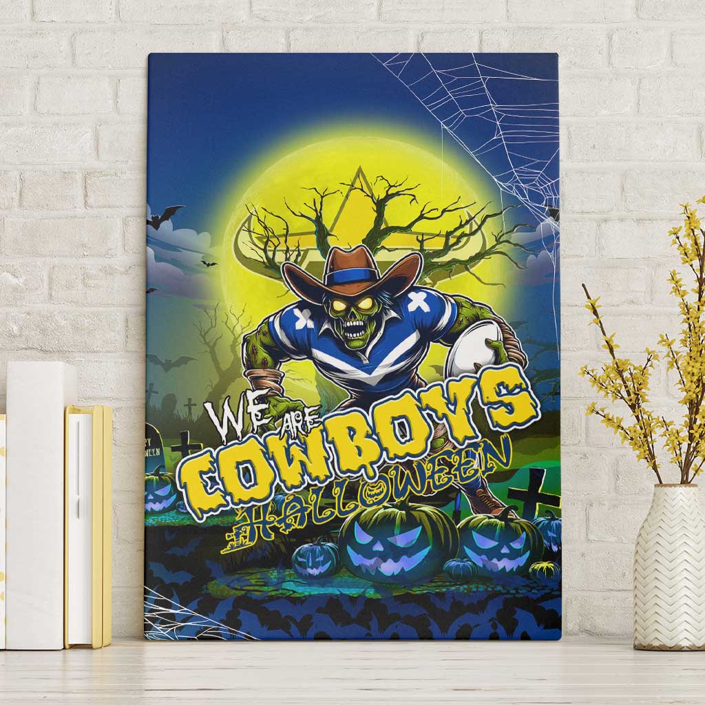 We Are Cowboys Halloween Canvas Wall Art Pumpkin Scary Spooky Season - Aussie Hoodie