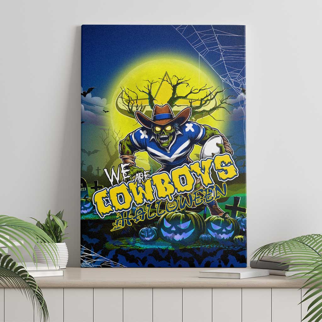 We Are Cowboys Halloween Canvas Wall Art Pumpkin Scary Spooky Season - Aussie Hoodie