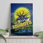We Are Cowboys Halloween Canvas Wall Art Pumpkin Scary Spooky Season - Aussie Hoodie