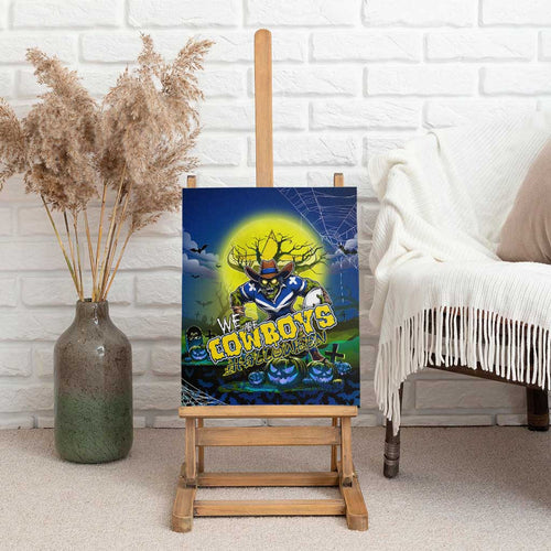 We Are Cowboys Halloween Canvas Wall Art Pumpkin Scary Spooky Season - Aussie Hoodie