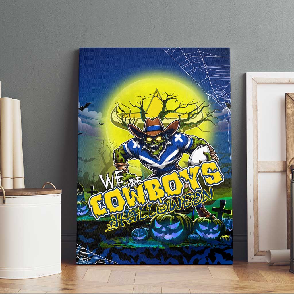We Are Cowboys Halloween Canvas Wall Art Pumpkin Scary Spooky Season - Aussie Hoodie