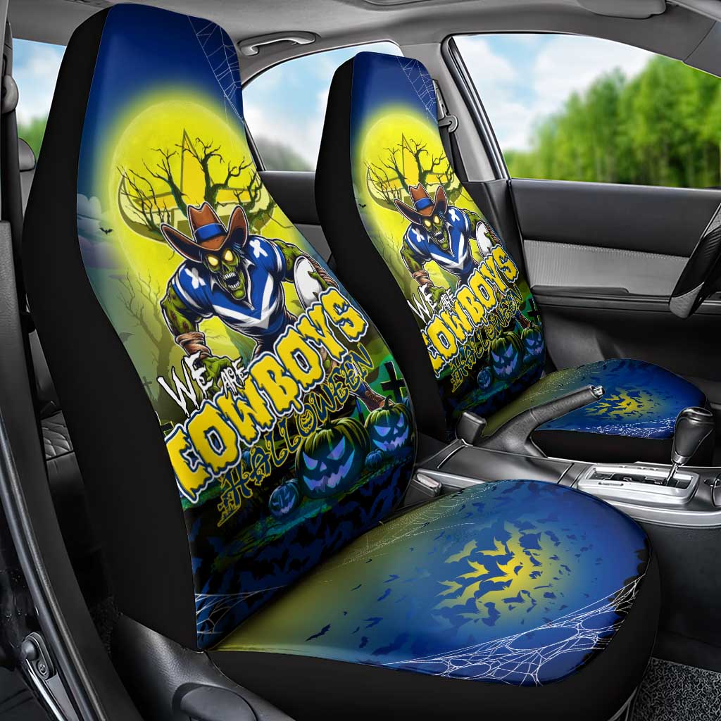 We Are Cowboys Halloween Car Seat Cover Pumpkin Scary Spooky Season - Aussie Hoodie