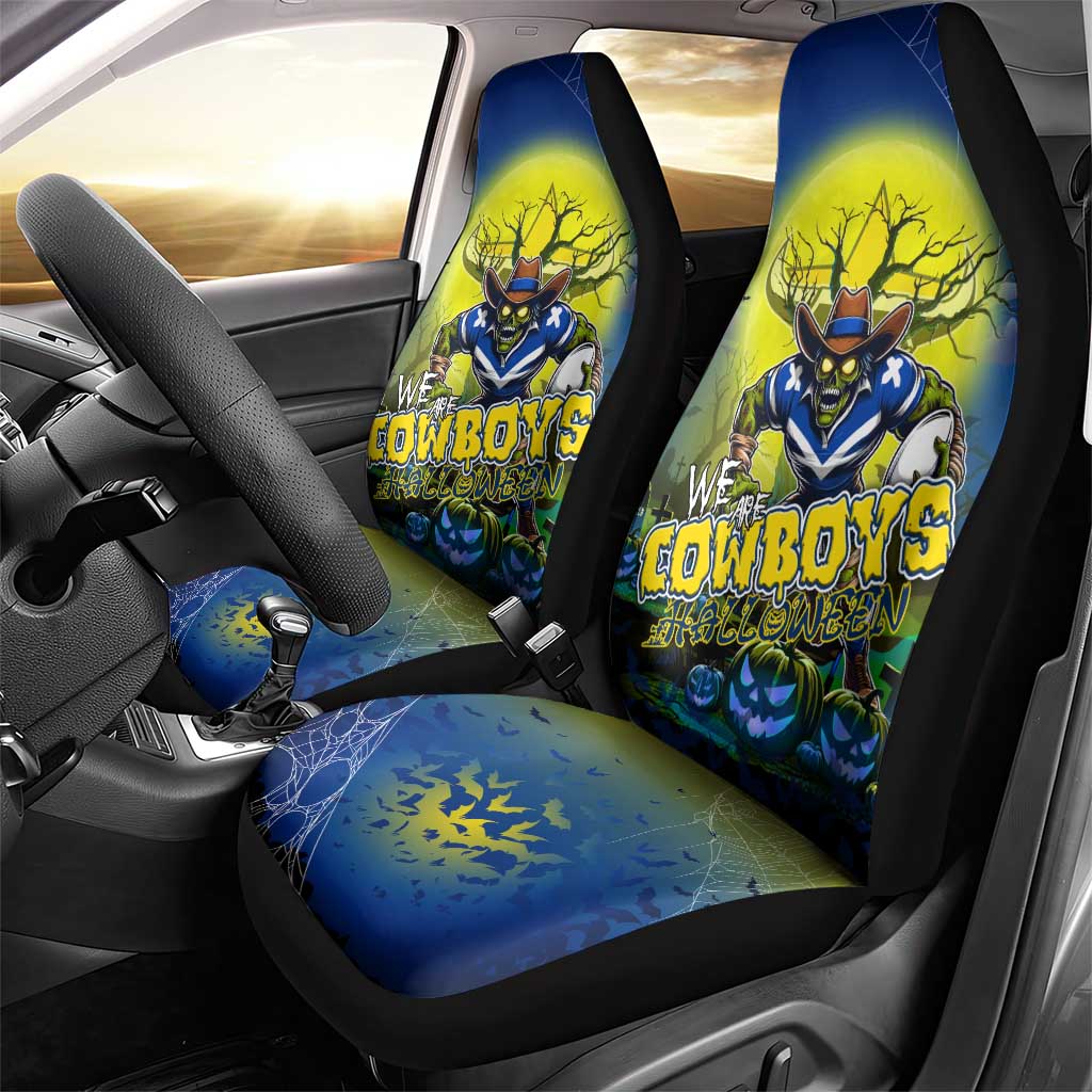 We Are Cowboys Halloween Car Seat Cover Pumpkin Scary Spooky Season - Aussie Hoodie