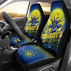 We Are Cowboys Halloween Car Seat Cover Pumpkin Scary Spooky Season - Aussie Hoodie