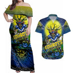 We Are Cowboys Halloween Couples Matching Off Shoulder Maxi Dress and Hawaiian Shirt Pumpkin Scary Spooky Season - Aussie Hoodie