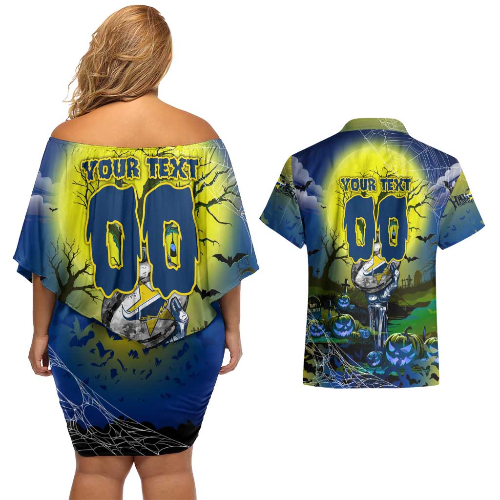 We Are Cowboys Halloween Couples Matching Off Shoulder Short Dress and Hawaiian Shirt Pumpkin Scary Spooky Season - Aussie Hoodie