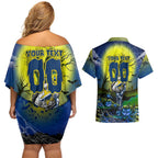 We Are Cowboys Halloween Couples Matching Off Shoulder Short Dress and Hawaiian Shirt Pumpkin Scary Spooky Season - Aussie Hoodie