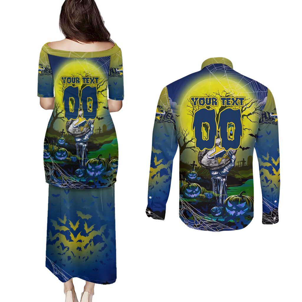 We Are Cowboys Halloween Couples Matching Puletasi and Long Sleeve Button Shirt Pumpkin Scary Spooky Season - Aussie Hoodie
