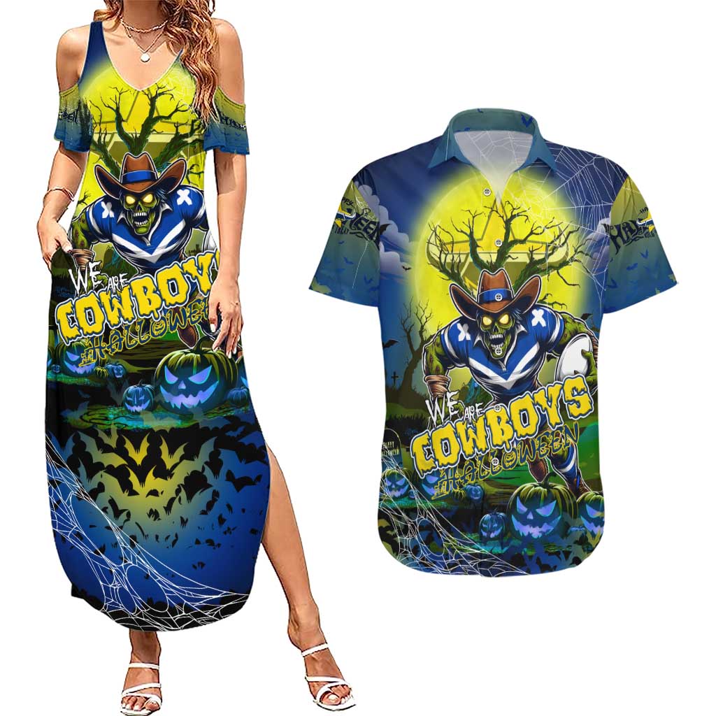 We Are Cowboys Halloween Couples Matching Summer Maxi Dress and Hawaiian Shirt Pumpkin Scary Spooky Season - Aussie Hoodie