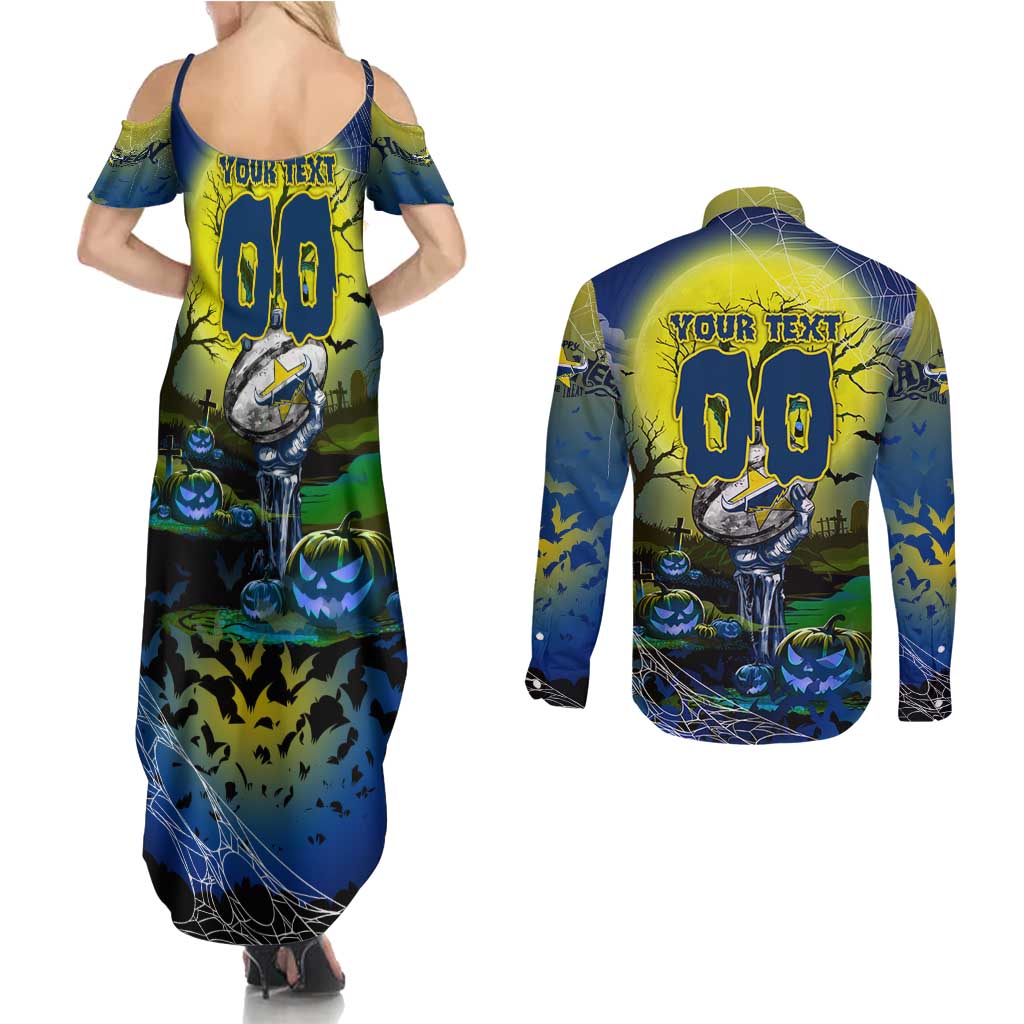 We Are Cowboys Halloween Couples Matching Summer Maxi Dress and Long Sleeve Button Shirt Pumpkin Scary Spooky Season - Aussie Hoodie