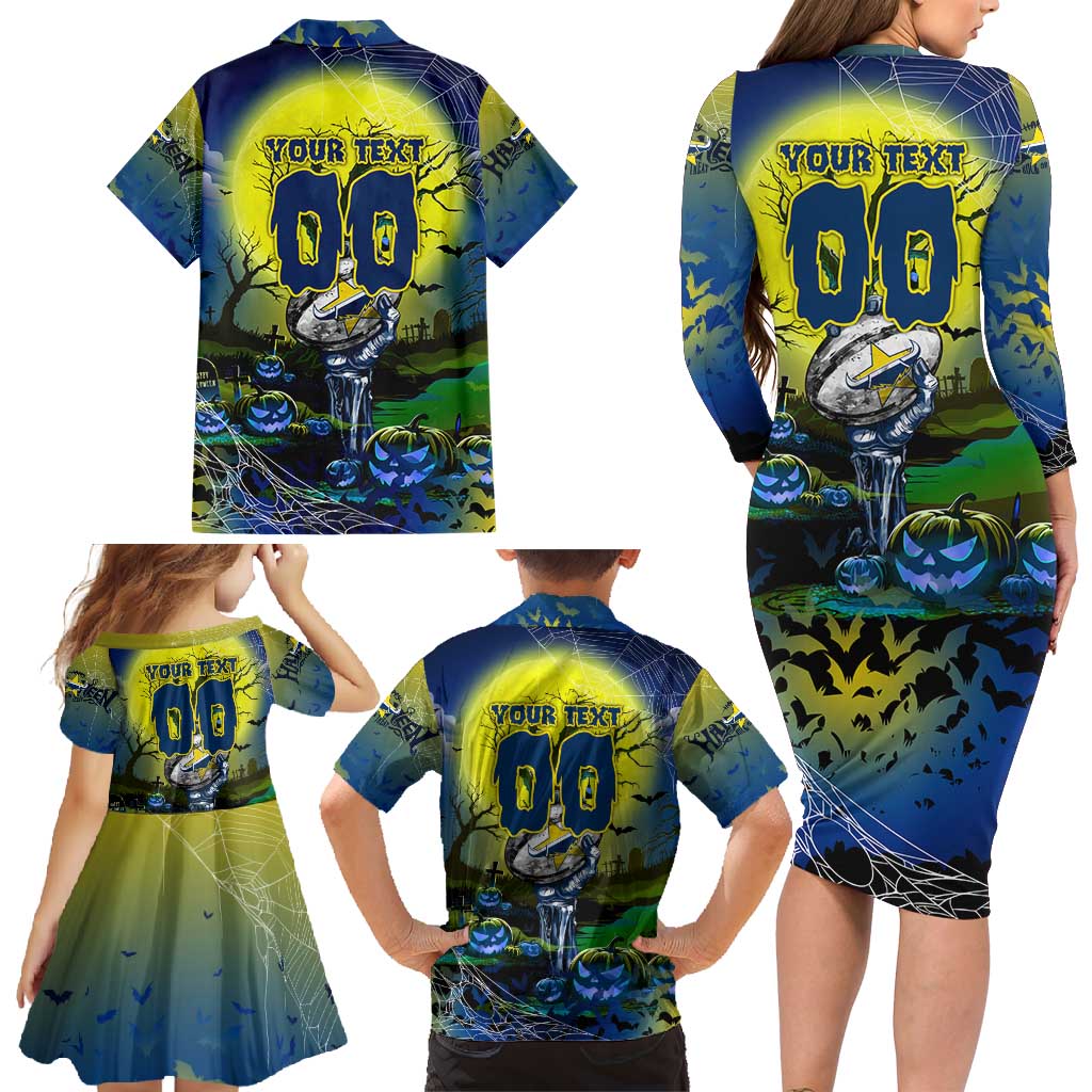 We Are Cowboys Halloween Family Matching Long Sleeve Bodycon Dress and Hawaiian Shirt Pumpkin Scary Spooky Season - Aussie Hoodie