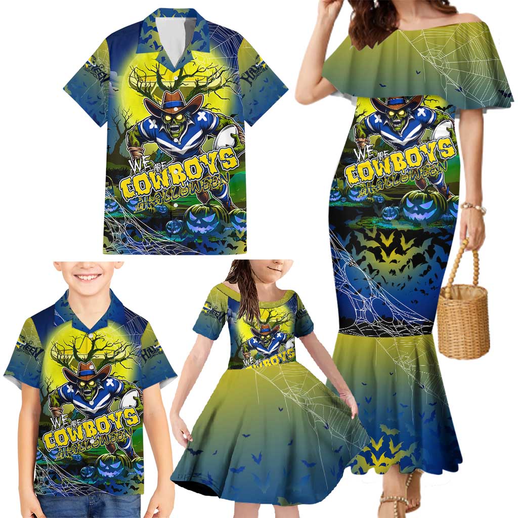 We Are Cowboys Halloween Family Matching Mermaid Dress and Hawaiian Shirt Pumpkin Scary Spooky Season - Aussie Hoodie