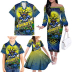 We Are Cowboys Halloween Family Matching Off The Shoulder Long Sleeve Dress and Hawaiian Shirt Pumpkin Scary Spooky Season - Aussie Hoodie