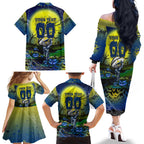 We Are Cowboys Halloween Family Matching Off The Shoulder Long Sleeve Dress and Hawaiian Shirt Pumpkin Scary Spooky Season - Aussie Hoodie