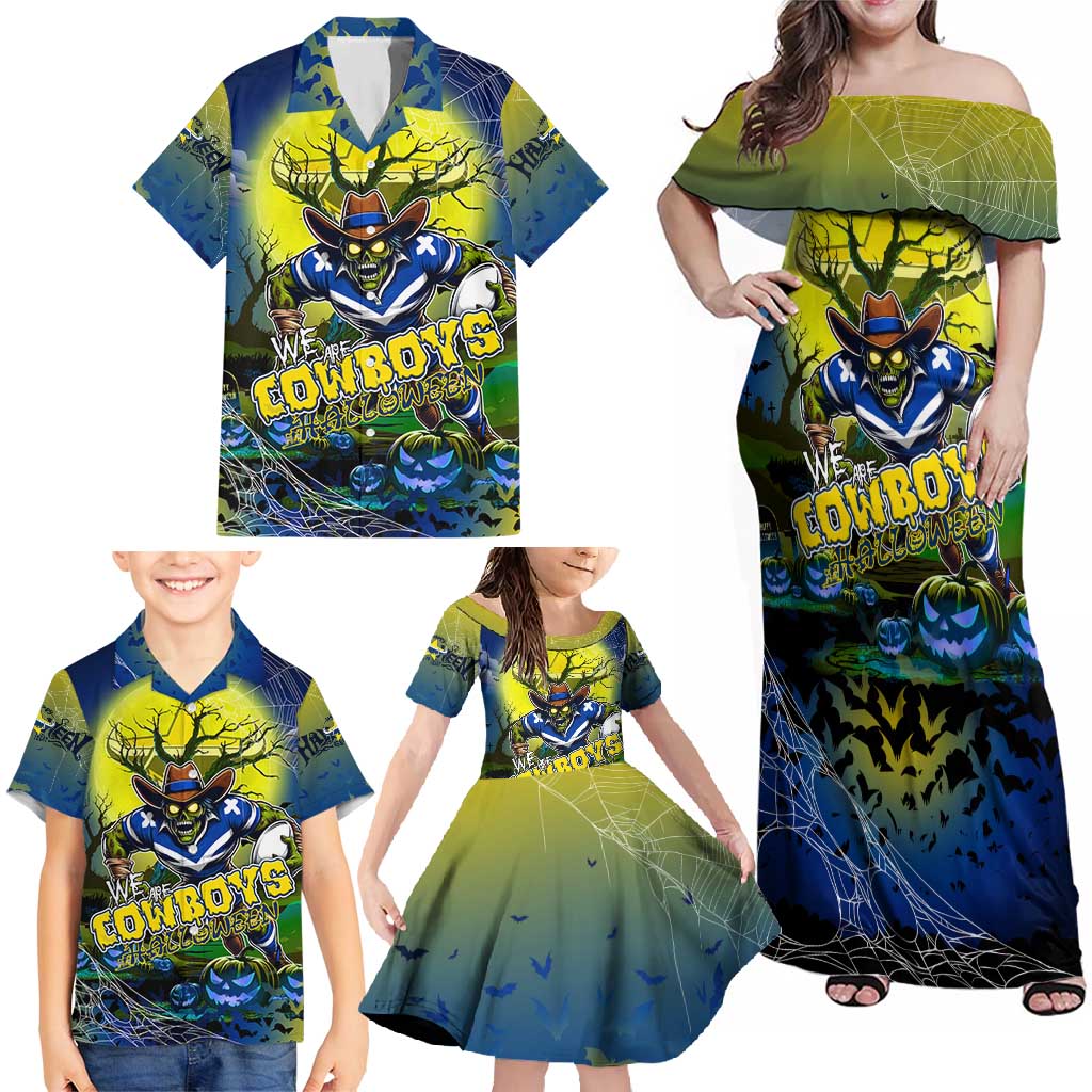 We Are Cowboys Halloween Family Matching Off Shoulder Maxi Dress and Hawaiian Shirt Pumpkin Scary Spooky Season - Aussie Hoodie