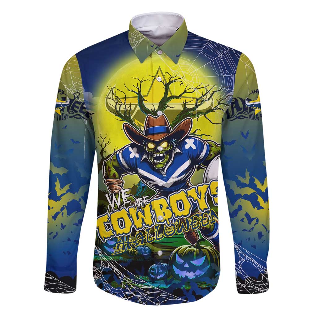 We Are Cowboys Halloween Family Matching Off Shoulder Maxi Dress and Hawaiian Shirt Pumpkin Scary Spooky Season - Aussie Hoodie