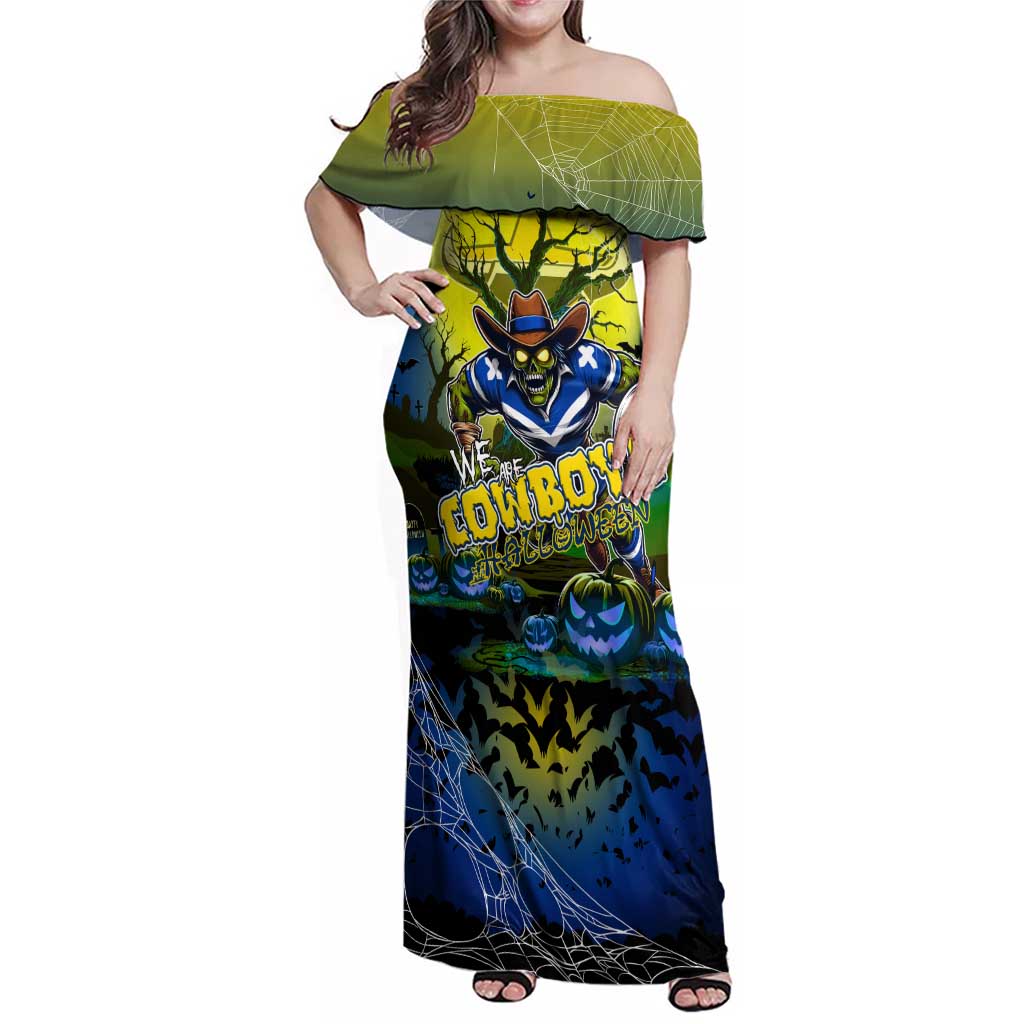We Are Cowboys Halloween Family Matching Off Shoulder Maxi Dress and Hawaiian Shirt Pumpkin Scary Spooky Season - Aussie Hoodie