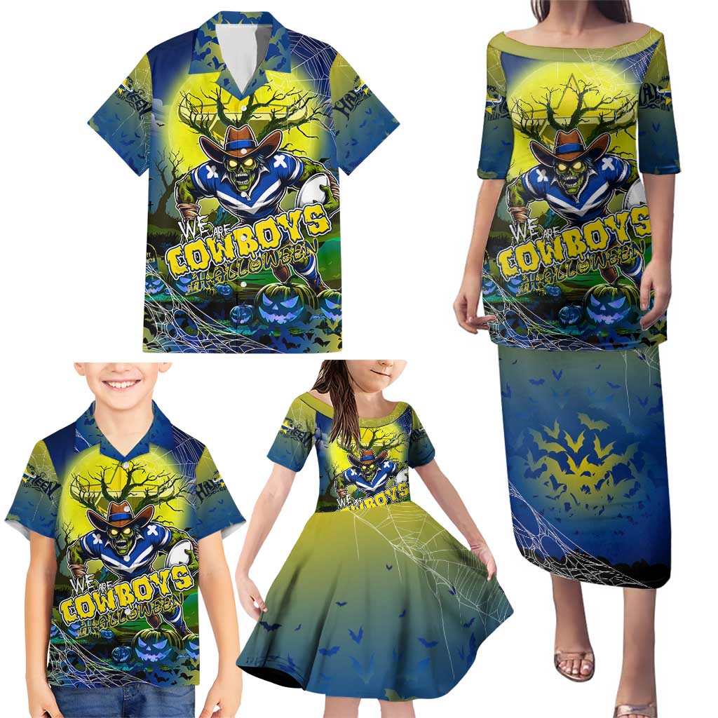 We Are Cowboys Halloween Family Matching Puletasi and Hawaiian Shirt Pumpkin Scary Spooky Season - Aussie Hoodie