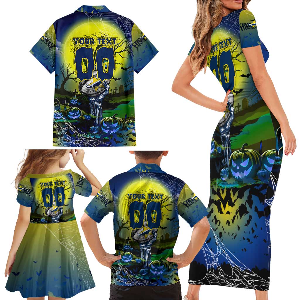 We Are Cowboys Halloween Family Matching Short Sleeve Bodycon Dress and Hawaiian Shirt Pumpkin Scary Spooky Season - Aussie Hoodie