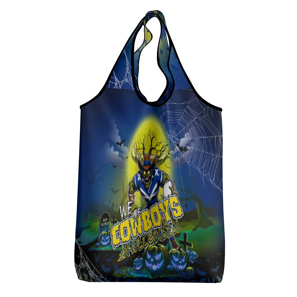 We Are Cowboys Halloween Grocery Bag Pumpkin Scary Spooky Season - Aussie Hoodie