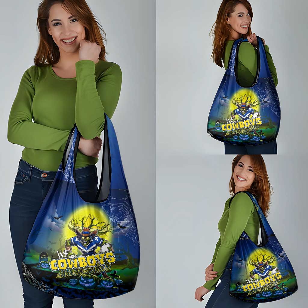 We Are Cowboys Halloween Grocery Bag Pumpkin Scary Spooky Season - Aussie Hoodie