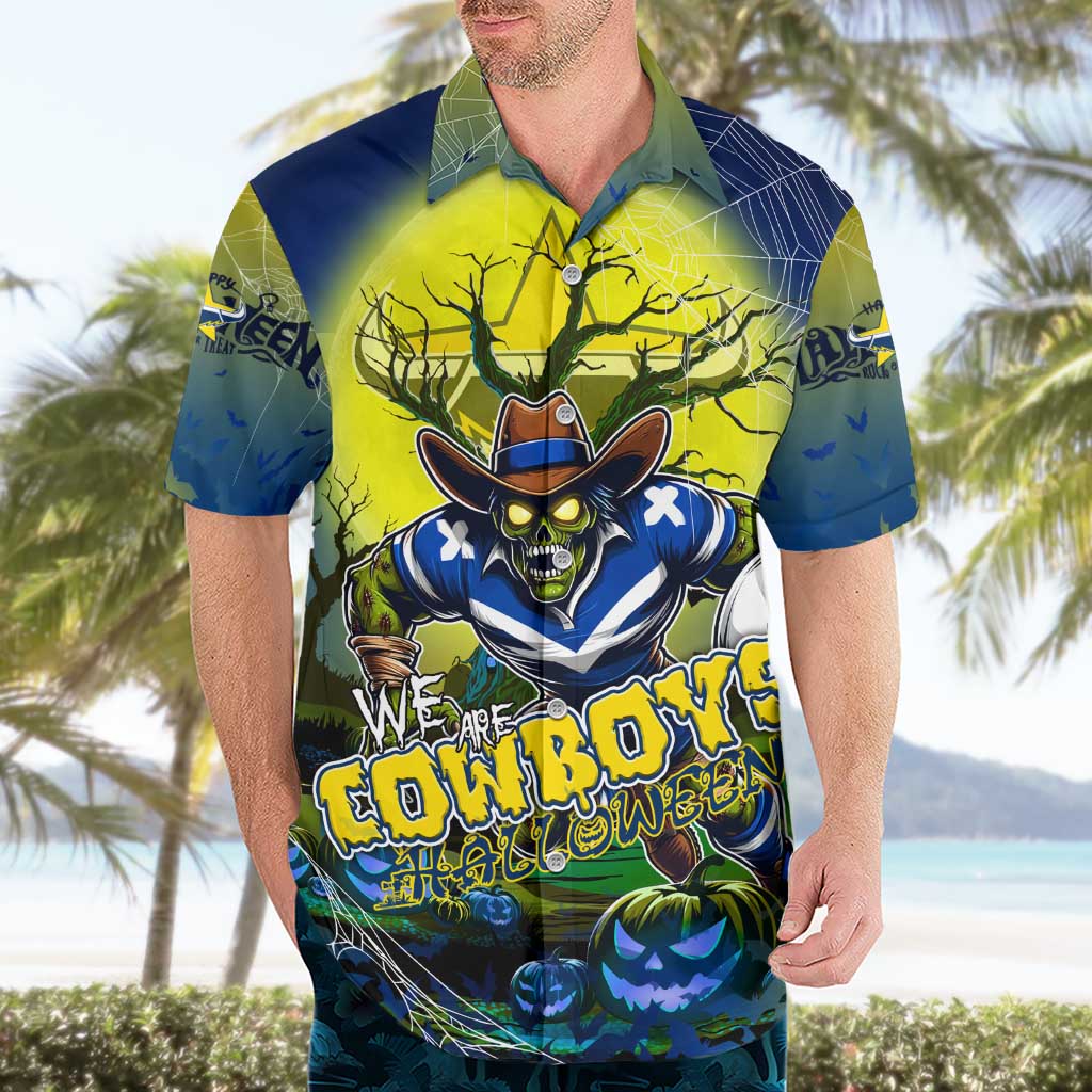 We Are Cowboys Halloween Hawaiian Shirt Pumpkin Scary Spooky Season - Aussie Hoodie