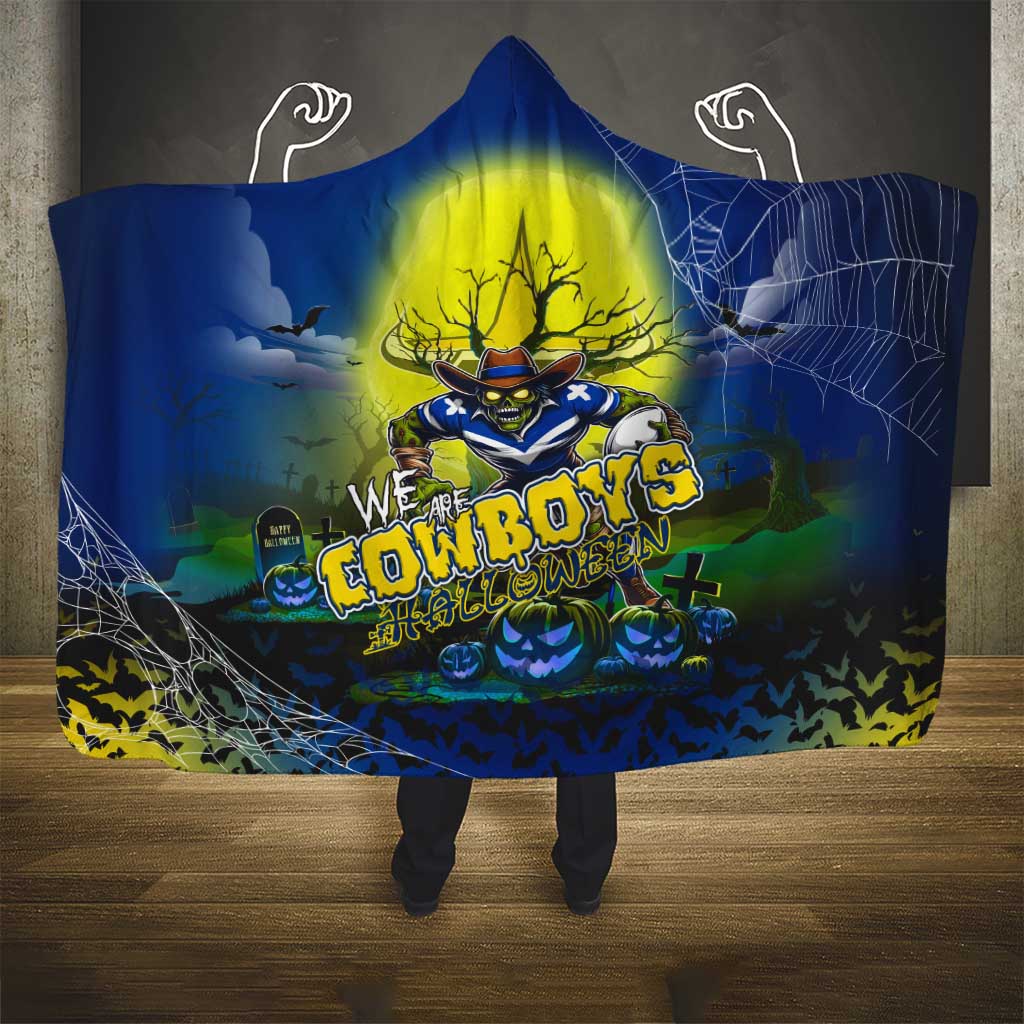 We Are Cowboys Halloween Hooded Blanket Pumpkin Scary Spooky Season - Aussie Hoodie